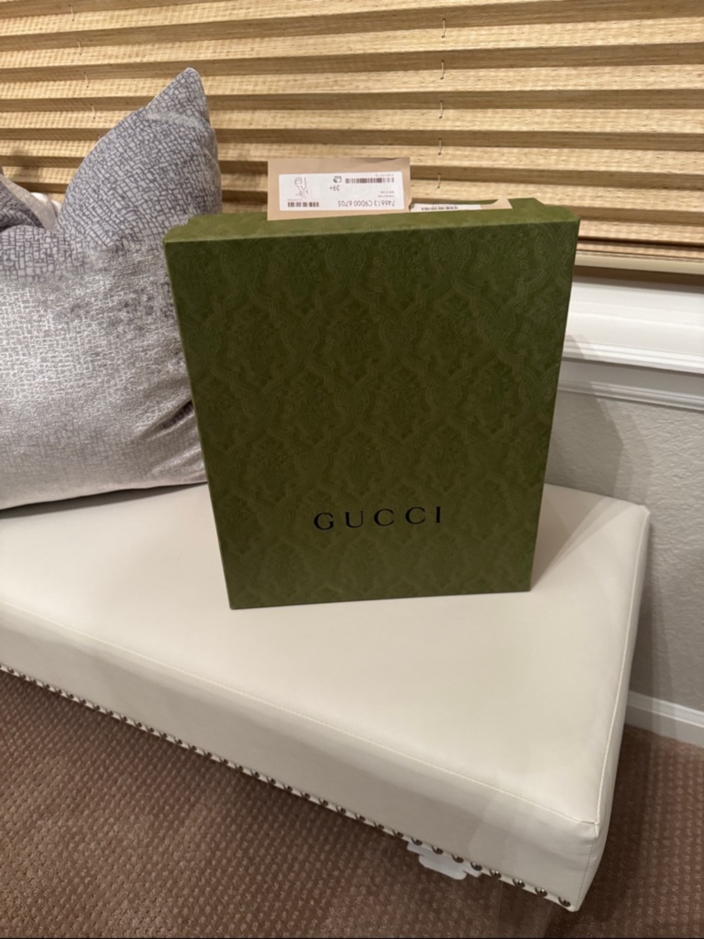 Gucci Olive Green Embossed Gift Box ONLY